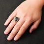 HZMAN Vintage Celtic Cross Stainless Steel Ring Band Medieval Biker for Men