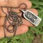 Viking Rune Runic Jewelry Asgard horned god Cernunnos Celtic God of forest Loki Norse Protection Amulet pewter mens womens pendant necklace Charm for men women unisex boys girls w Silver Ball Chain