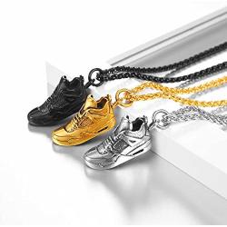 U7 Sport Shoe Necklace Stainless Steel Personalised Runnig Shoe Pendant, Gift for Runner
