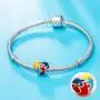 Autism Awareness Charm 925 Sterling Silver Puzzle Piece Enamel Colorful Charms and Live Love Laugh Beads for Bracelets