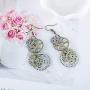 Handcrafted Steampunk Antique Look Brass-Tone Gear Earrings for Women Girls Personalized Jewelry Gifts