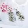 Handcrafted Steampunk Antique Look Brass-Tone Gear Earrings for Women Girls Personalized Jewelry Gifts