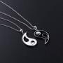 S925 Sterling Silver Best Friend Necklaces Heart 2 Piece Gifts Women Teen Girls Friendship BFF Pendant Necklace Set