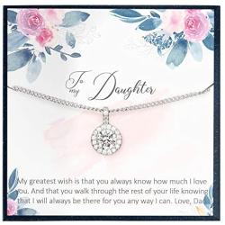 Grace of Pearl Father Daughter Necklace Gifts for Daughter from Dad to Daughter Jewelry Gifts from Father Daughter Gift