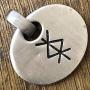 PROTECTION BIND RUNE Algiz+Soluwo Icelandic Bind Rune Spell Amulet Viking Jewelry Pewter Mens Pendant Necklace Wealth Fortune Money Lucky Good Luck Charm Safe Travel Talisman w Silver Ball Chain