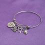 AKTAP Navy Mom Bracelet Military Wife Jewelry The Navy Has My Sailor But I Have His Heart Military Mom/Wife Charm Bracelets