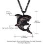 U7 Shark/Fish/Dolphin Pendant Animal Jewelry Men Boys Necklace with Stainless Steel/Gold/Black Gun Plated/925 Sterling Silver Chain