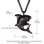 U7 Shark/Fish/Dolphin Pendant Animal Jewelry Men Boys Necklace with Stainless Steel/Gold/Black Gun Plated/925 Sterling Silver Chain