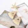 FUNRUN JEWELRY Rattan Tassel Earring for Women Straw Wicker Drop Dangle Raffia Earring Geometric Handmade Statement Hoop Earring Lighweight
