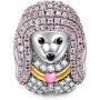 NINAQUEEN Poodle Queen Valentines Day Gifts for Mom 925 Sterling Silver AAAAA CZ Enamel Animal Bead Charms-Happy Family Gifts for Teen Girls