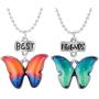 Kumshunie Best Friend Pendant Necklaces for 2 BFF Heart Friendship Charms Jewelry Birthday Gift for Women