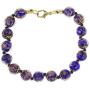 GlassOfVenice Murano Glass Sommerso Bracelet - Navy Blue