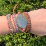 YGLINE Leather Handmade 7 Chakra Yaga Bead Wrap Bracelet Jewelry