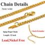 U7 American Style Hip Hop Chain Men Women Pendant Necklace Gold Plated Stainless Steel Vintage Revolver Handgun Necklace