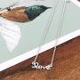 Ballari Womens Delicate Love Pendant Necklace, Silver Stainless Steel Love Word Necklace for Women, Simple Silver Love Choker Chain