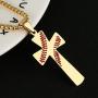 HZMAN Baseball Cross Pendant, I CAN DO ALL THINGS STRENGTH Bible Verse Stainless Steel Necklace 22+2'' Chain