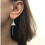 MANZHEN Cute Insect Bee Threader Drop Earrings Tiny Bumble Bee Earrings for Women Girls