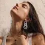 Besteel 14Pairs Wholesale Clip on Earrings for Women Tear Drop Dangle Earrings Celtic Knot Long Bar Clip On Hoop rhinestone Dangle Earrings Clipon Earrings Jewelry Set