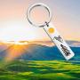 WSNANG Sun and Mountain Keychain Pine Tree Adventure Travel Jewelry Wanderlust Gift Adventure Gift for Outdoor Lovers Nature Lovers