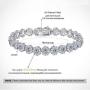 SHKA Gold Plated Tennis Bracelet with Sparkling White Cubic Zirconia Stone for Women Girls, Gifts for Graduation