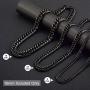 Jewelry Kingdom 1 Black Cuban Necklace for Men and Women 8MM 13MM 16MM Stainless Steel Miami Curb Link Chain Choker 18 to 30inch