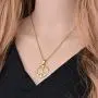 Peace Sign Necklace Earrings Set for Women 1960s 1970s Hippie Party Accessories Pendant Necklace