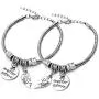 XYIYI 2pcs Best Friend Bracelet No Matter Where Split Broken Heart Double Bangle Bracelet Set Friendship Gift XYIYI 2pcs Best Friend Bracelet No Matter Where Split Broken Heart Double Bangle Bracelet Set Friendship Gift