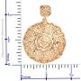 Shop LC Real 18K Yellow Gold Overlay Floral Openwork Filigree Flower Post Dangle Drop Earrings for Women Fashion Prom Jewelry Mothers Day Gifts ION Plated