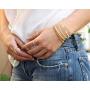 Women’s Chunky Gold Chain Bangles Stackable Bracelet Sets for Women Girls