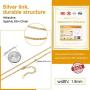 PROSILVER 925 Sterling Silver Dainty Chain for Women Teen Girls, 18K Yellow Gold/Rose Gold Plated, 1.6mm Thin Chains, Delicate Looking but Durable, 18''/22'', Come Gift Box & Silk Pouch
