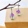 Tree of Life Dried Pressed Real Flowers Teardrop Drop Earrings Glass Hook Earrings(purple) Tree of Life Dried Pressed Real Flowers Teardrop Drop Earrings Glass Hook Earrings(purple)
