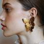 fxmimior Bohemian Dainty Gold Big Butterfly Earrings Big Dainty Gold Drop Earrings Statement Charm Earring Body Jewelry for Women and Girls
