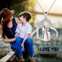 LUHE Mothers Day Necklace Sterling Silver Mother and Son Necklace Love You Forever Mom Pendant Necklace Jewelry Gifts