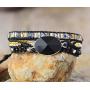 Starto Natural Stone Bracelet Jasper 3 Row Beads Wrap Wrist Statement Boho Bracelet For Women