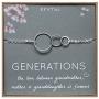 EFYTAL Generations Grandma Bracelet Sterling Silver 3 Interlocking Circles Mom & Granddaughter Mothers Day Gift
