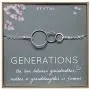 EFYTAL Generations Grandma Bracelet Sterling Silver 3 Interlocking Circles Mom & Granddaughter Mothers Day Gift