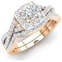 Dazzlingrock Collection 1.80 Carat (ctw) Round Cubic Zirconia CZ Bridal Halo Engagement Ring Set (Center Stone Size is 5mm), 10K Gold Dazzlingrock Collection 1.80 Carat (ctw) Round Cubic Zirconia CZ Bridal Halo Engagement Ring Set (Center Stone Size is 5mm), 10K Gold