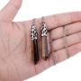 JXMYBA 2Pcs Crystal Necklace for Women Men Energy Healing Crystal Hexagonal Pendant Gemstones Jewelry Pendulum Crystal Divination (18 inStainless Steel Chain,Gift Box