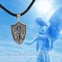 POPKIMI Saint Michael Necklace St Michael Necklace Sterling Silver for Men Women, Archangel Protect Angel Guardian Saint Michael Amulet Shield Protection Pendant Unique Jewelry Gift