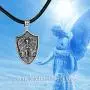 POPKIMI Saint Michael Necklace St Michael Necklace Sterling Silver for Men Women, Archangel Protect Angel Guardian Saint Michael Amulet Shield Protection Pendant Unique Jewelry Gift