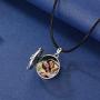 Locket Necklace That Hold Photos, 925 Sterling Silver Compass Locket with Genuine Moonstone, Engraving ''Always in my heart'' Locket Pendant Necklace, Inspirational Compass Jewelry Mother Day Birthday Gift for Women Teens Daughter with Gift Box