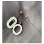 Wood Circle Dangle Drop Earrings Geometric Wooden Bead Square Hoop Earrings for Women Girls Jewelry