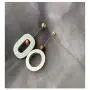 Wood Circle Dangle Drop Earrings Geometric Wooden Bead Square Hoop Earrings for Women Girls Jewelry