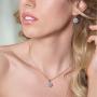 A+O Gift for Mom, Mother in Law - Necklace and Earrings Jewelry Set in Silver, Gold or Rose Gold