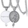 FaithHeart Norse Viking Raven Necklace for Men Women Vintage Celtic Crow Raven Jewelry- Can Engrave
