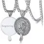 FaithHeart Norse Viking Raven Necklace for Men Women Vintage Celtic Crow Raven Jewelry- Can Engrave