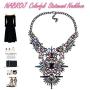 NABROJ Fashion Chunky Statement Necklace Crystal Bib Collar Choker Novelty Costume Jewelry for Women with Gift Box 2 Colors 1 Pc