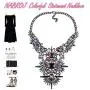 NABROJ Fashion Chunky Statement Necklace Crystal Bib Collar Choker Novelty Costume Jewelry for Women with Gift Box 2 Colors 1 Pc NABROJ Fashion Chunky Statement Necklace Crystal Bib Collar Choker Novelty Costume Jewelry for Women with Gift Box 2 Colors 1 Pc