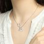 TRISHULA 925 Sterling Silver Stethoscope Pendant Opal Jewelry Nurse Themed Necklace for Women