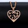 Uloveido Mom and Baby Hummingbird in Love Heart Pendant Necklace, 2 Birds Necklace for Mother Y483